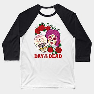 Day of the Dead Sugar skull Baseball T-Shirt